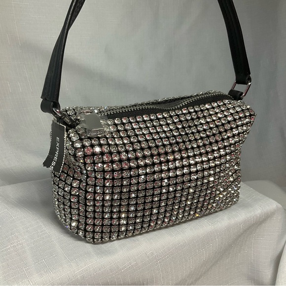 Express Silver Rhinestone Mini Bag - Picture 1 of 8